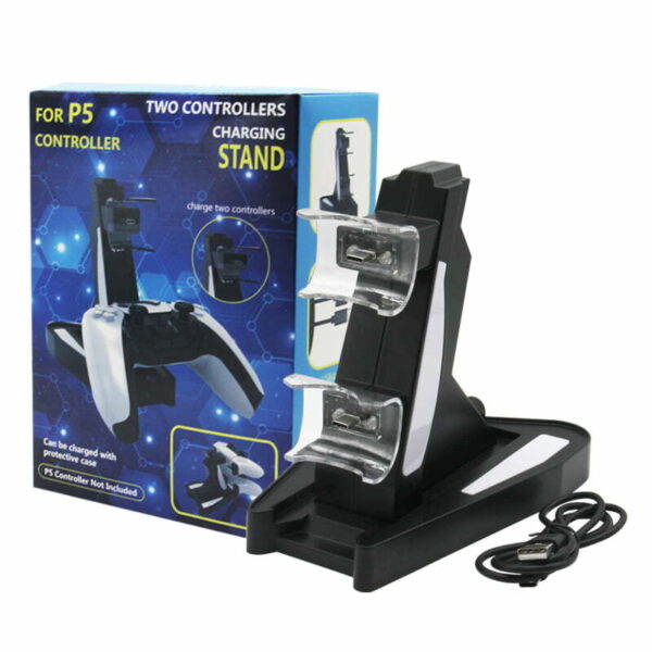 Dual charging dock for ps5 wireless controller