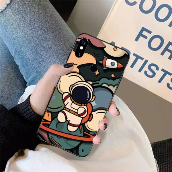 Cartoon cute space astronaut Phone Case For Xiaomi  funda shell coque cover